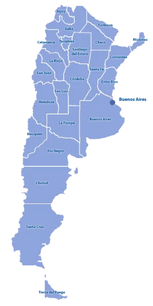 Mapa de Argentina con las provincias donde se usa RentaControl